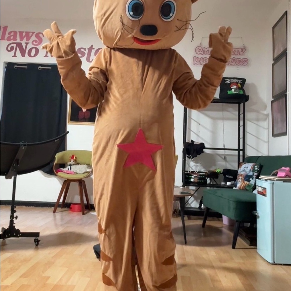 Brand New Cat Costume with cooling fan & cowboy hat